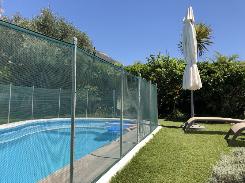 Wide View of Mesh Pool Fence